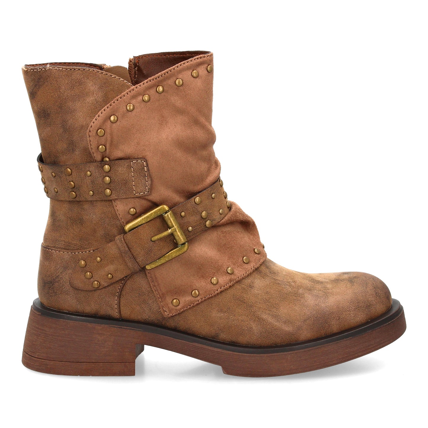 Bota de mujer estilo biker con diseño robusto y urbano  perfecta para desta