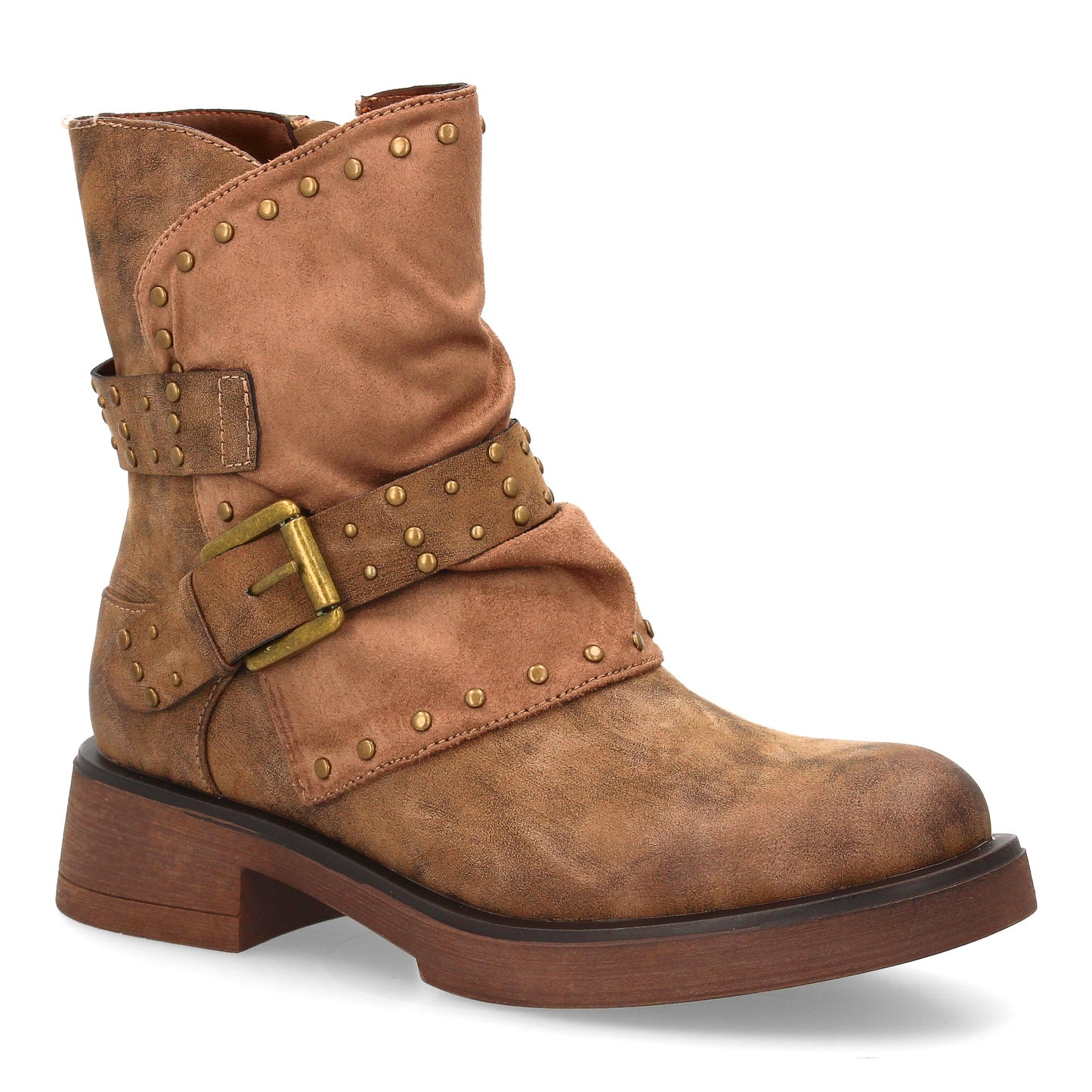 Bota de mujer estilo biker con diseño robusto y urbano  perfecta para desta