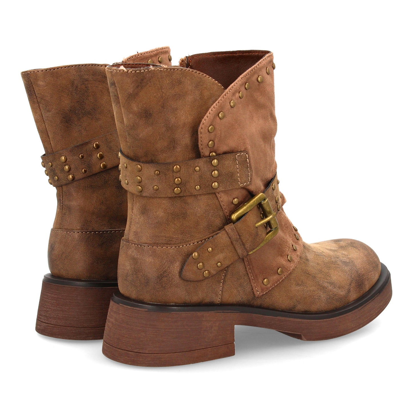 Bota de mujer estilo biker con diseño robusto y urbano  perfecta para desta