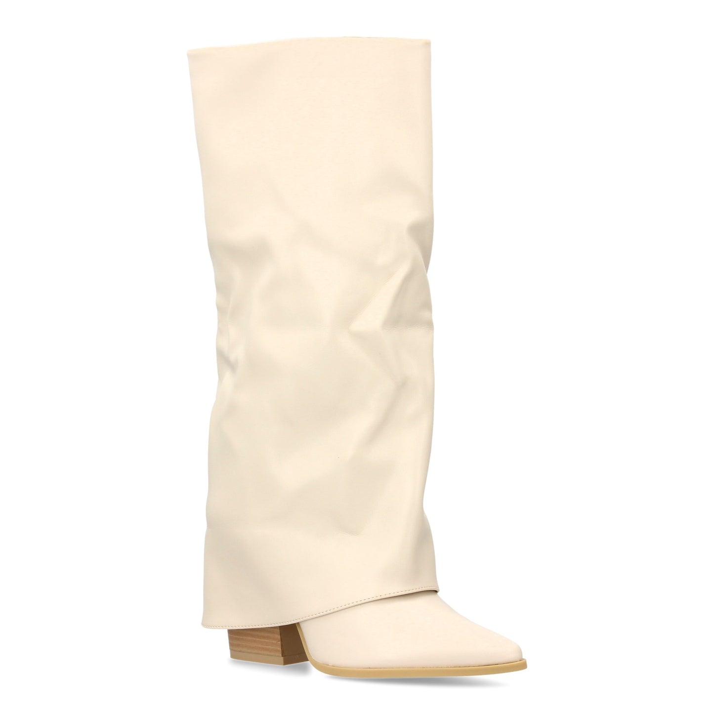 Bota alta de tacón para mujer con Diseño moderno con acabado efecto arrugado  el