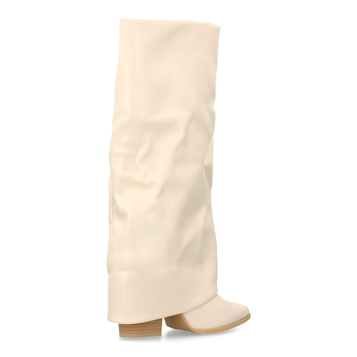 Bota alta de tacón para mujer con Diseño moderno con acabado efecto arrugado  el