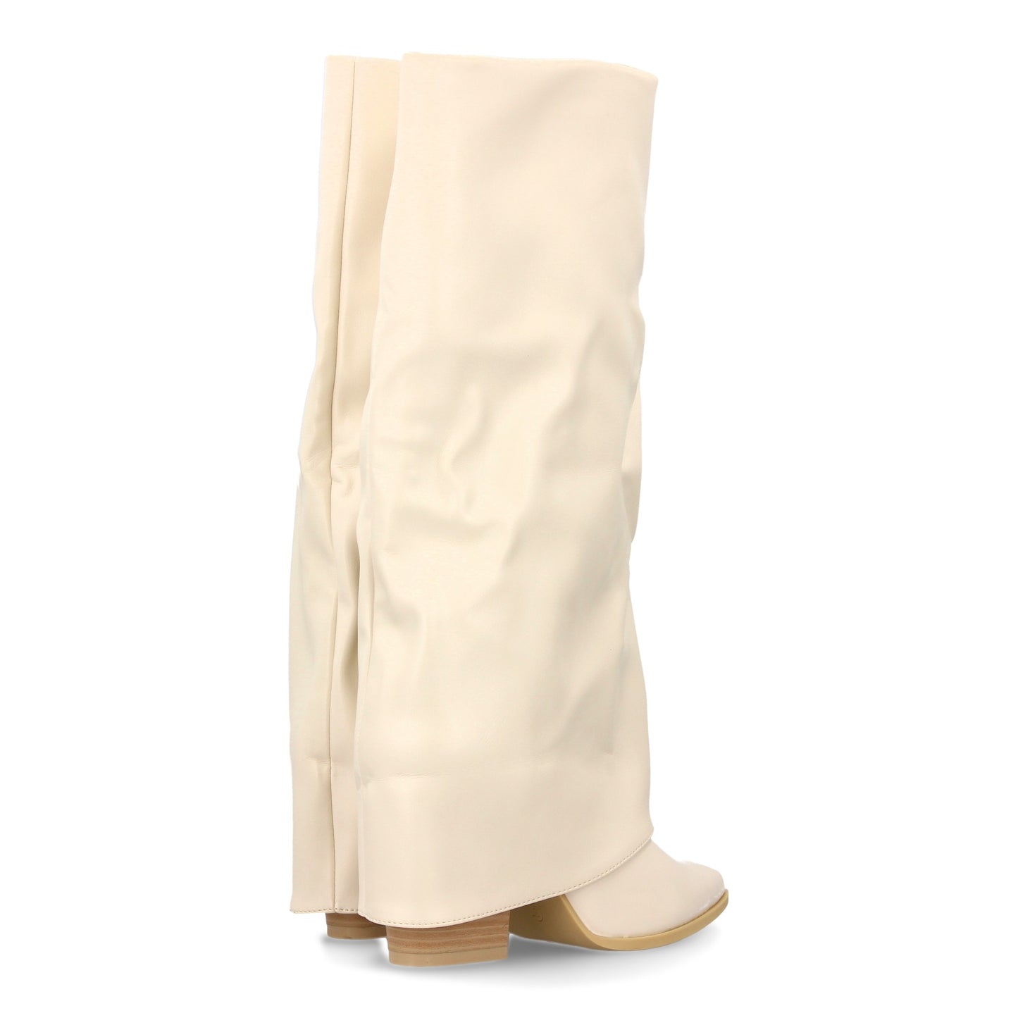 Bota alta de tacón para mujer con Diseño moderno con acabado efecto arrugado  el