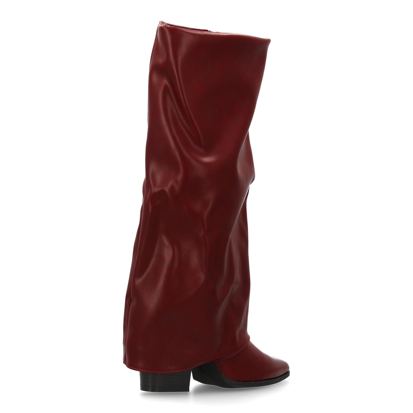 Bota alta de tacón para mujer con Diseño moderno con acabado efecto arrugado  el