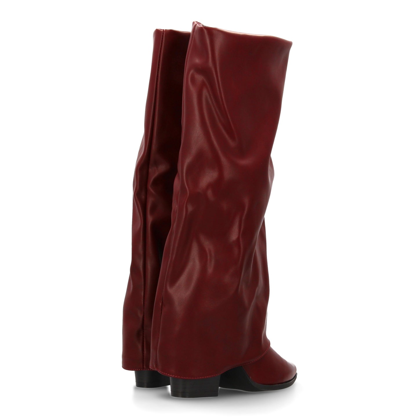 Bota alta de tacón para mujer con Diseño moderno con acabado efecto arrugado  el