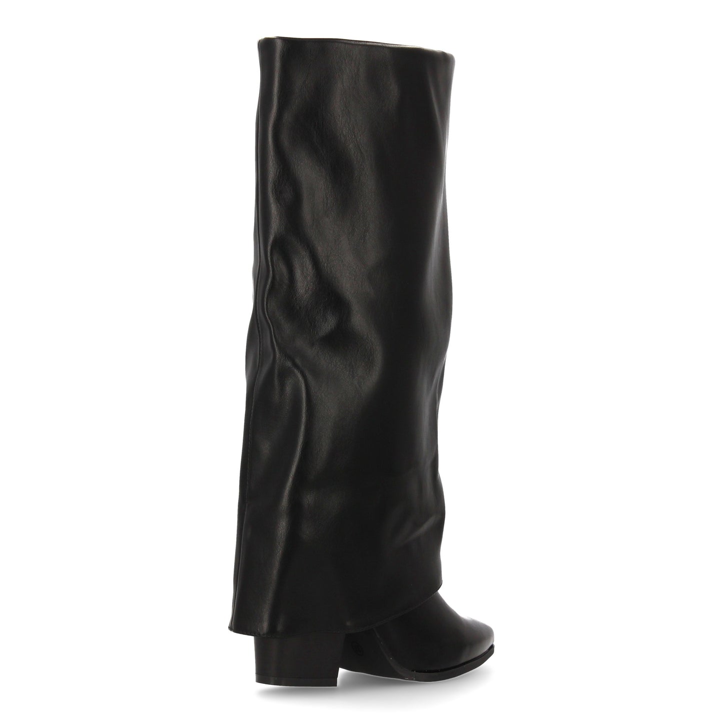 Bota alta de tacón para mujer con Diseño moderno con acabado efecto arrugado  el