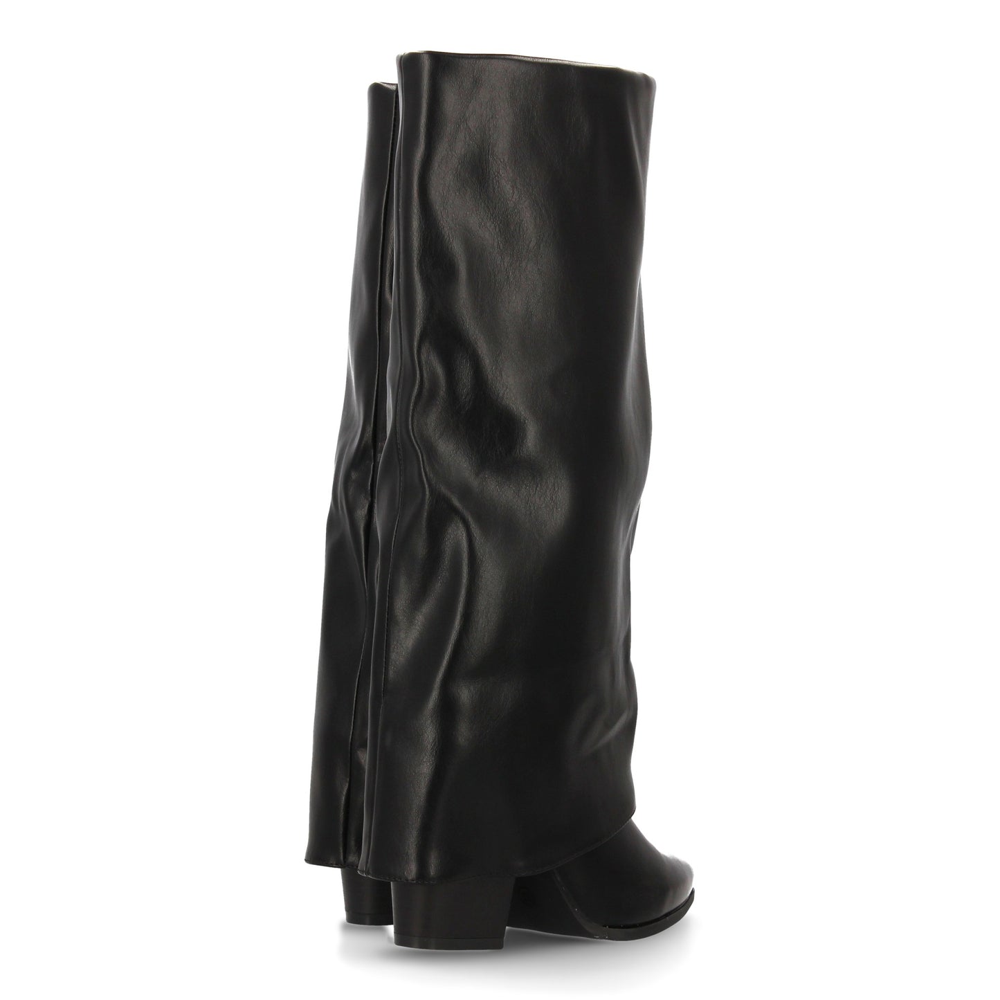 Bota alta de tacón para mujer con Diseño moderno con acabado efecto arrugado  el