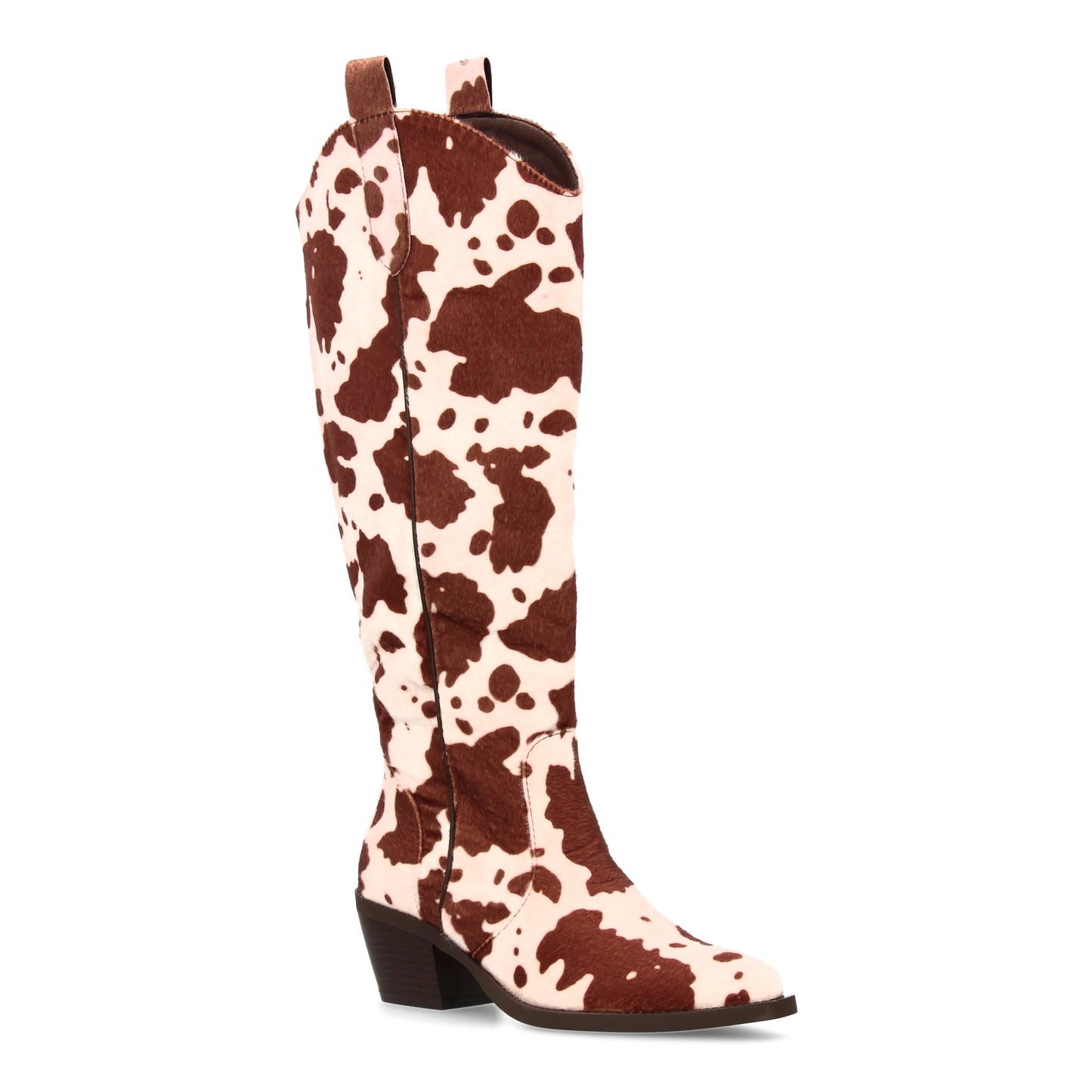 Botas altas estilo cowboy con estampado animal. Punta fina y tacón comodo  estil