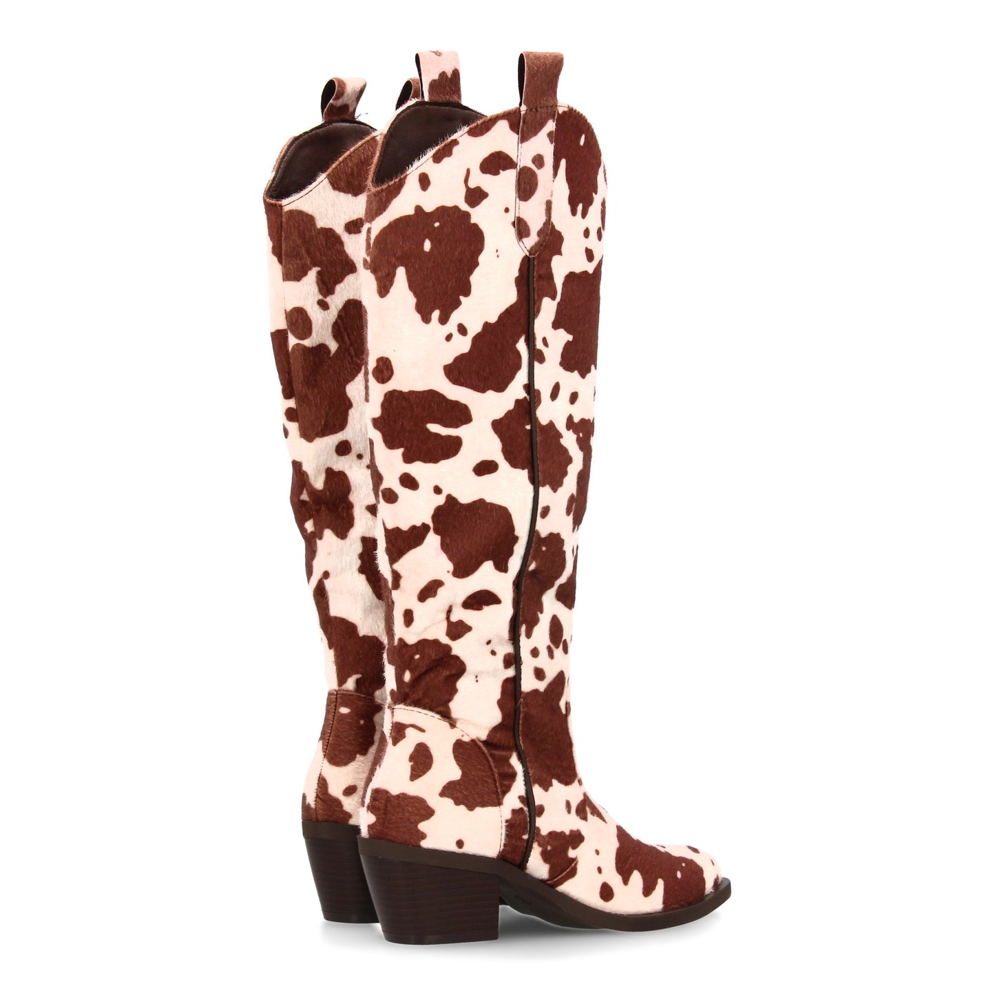 Botas altas estilo cowboy con estampado animal. Punta fina y tacón comodo  estil