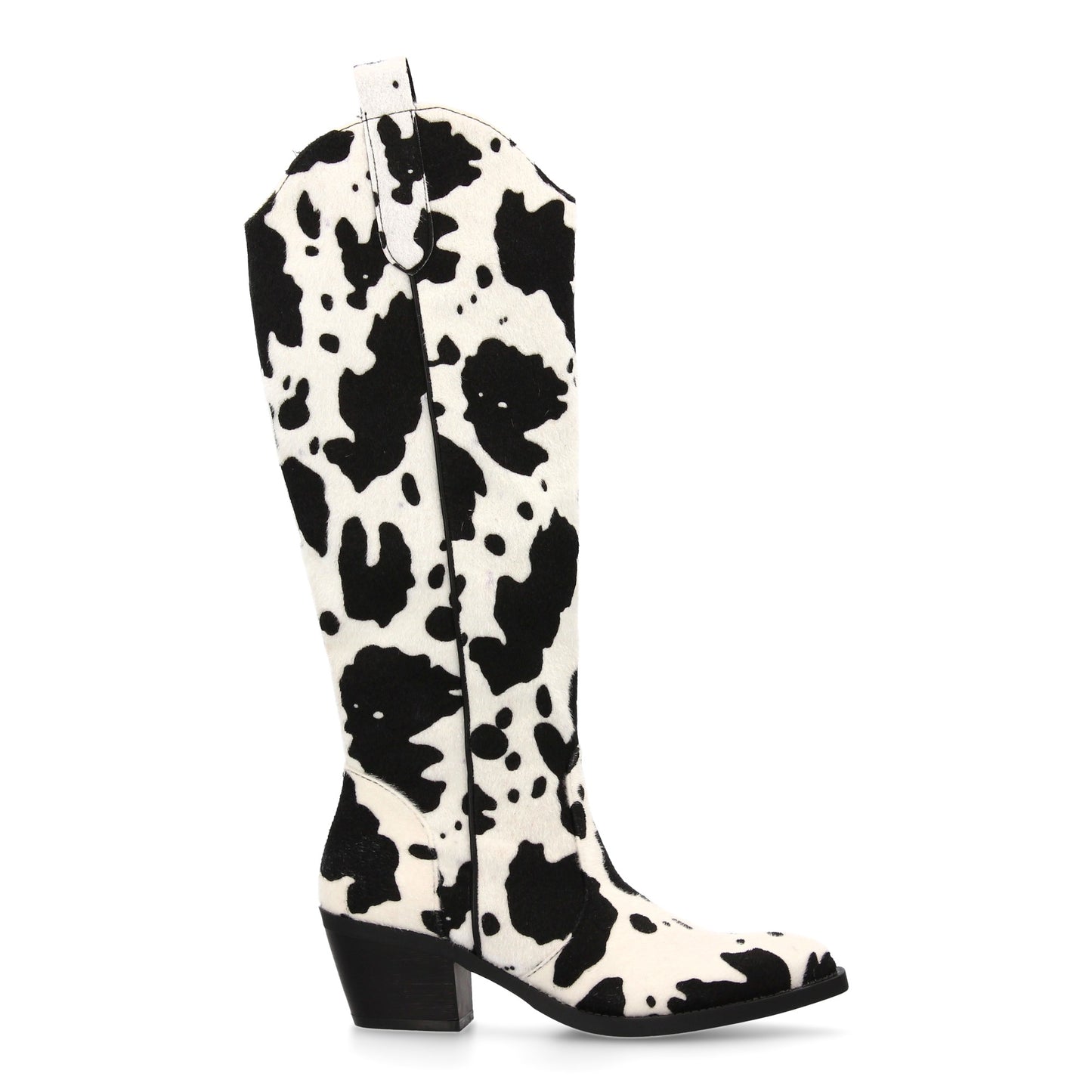 Botas altas estilo cowboy con estampado animal. Punta fina y tacón comodo  estil