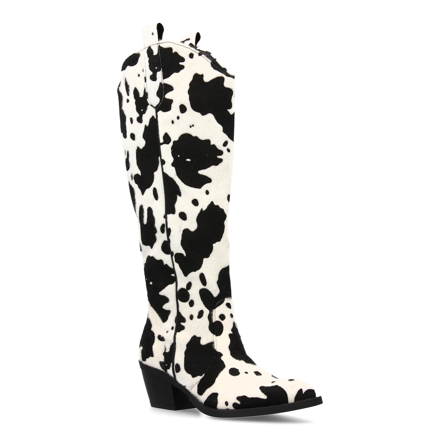 Botas altas estilo cowboy con estampado animal. Punta fina y tacón comodo  estil