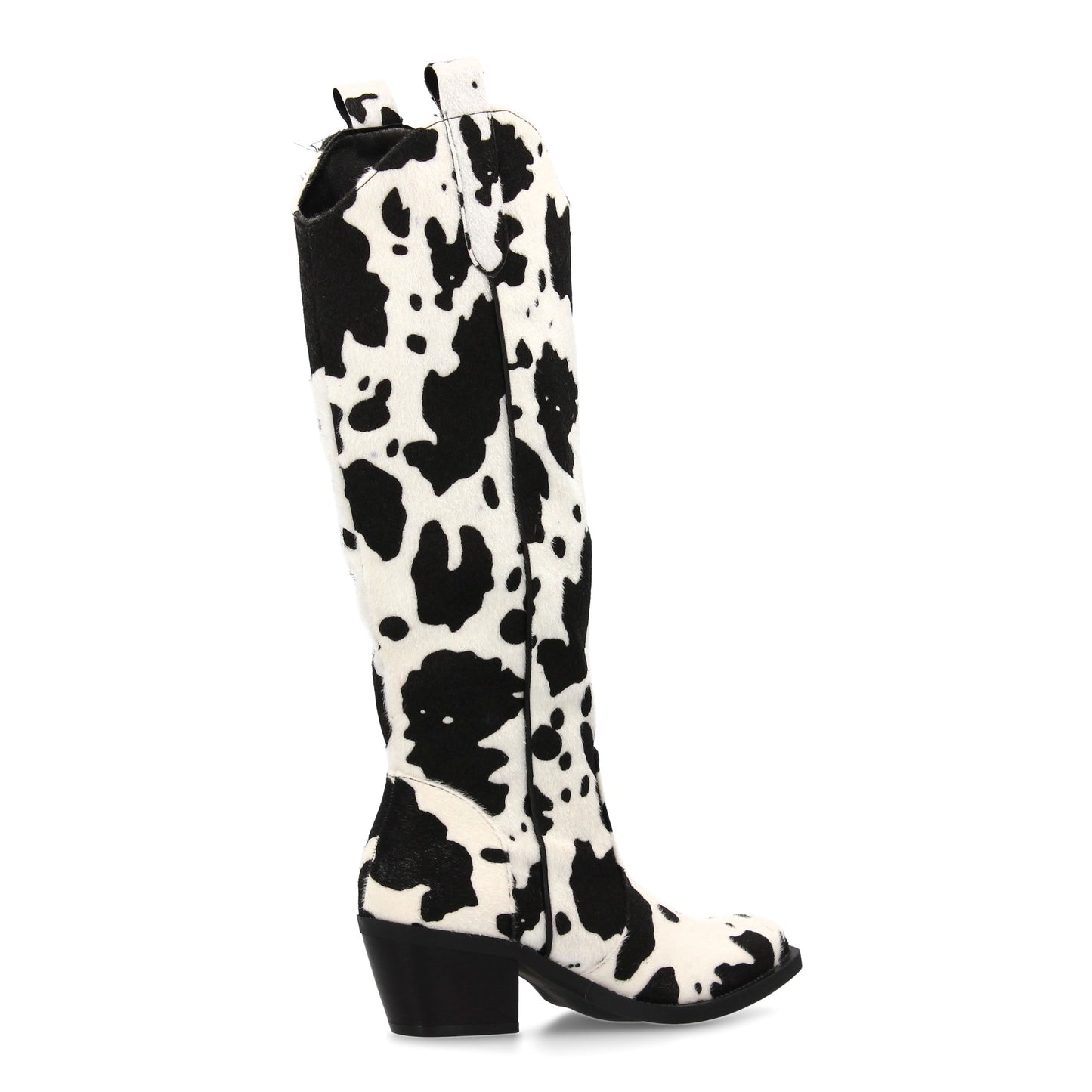 Botas altas estilo cowboy con estampado animal. Punta fina y tacón comodo  estil