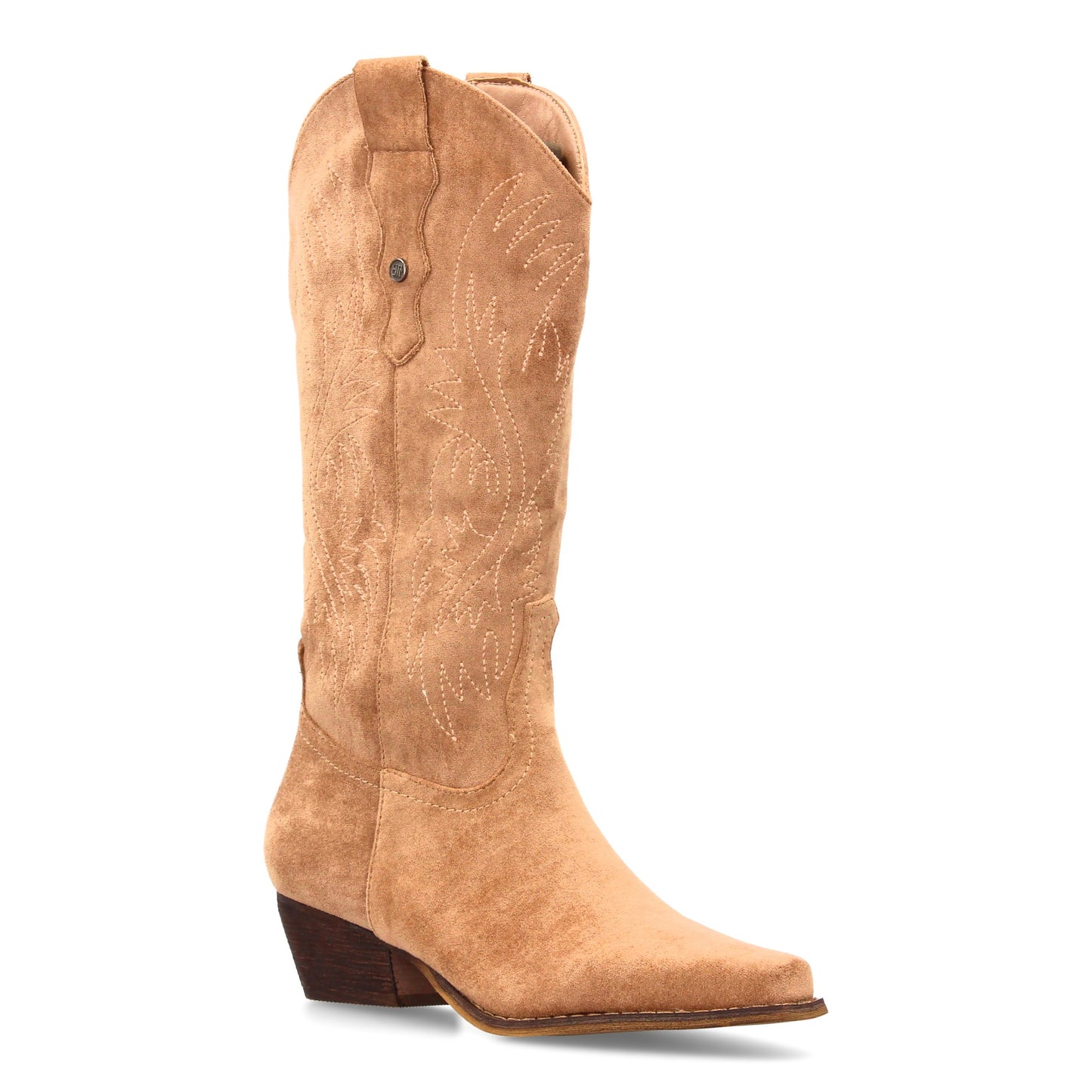 Bota Campera con tacón  Comodas  Diseño con Bordado en caña y Cierre de Cremalle