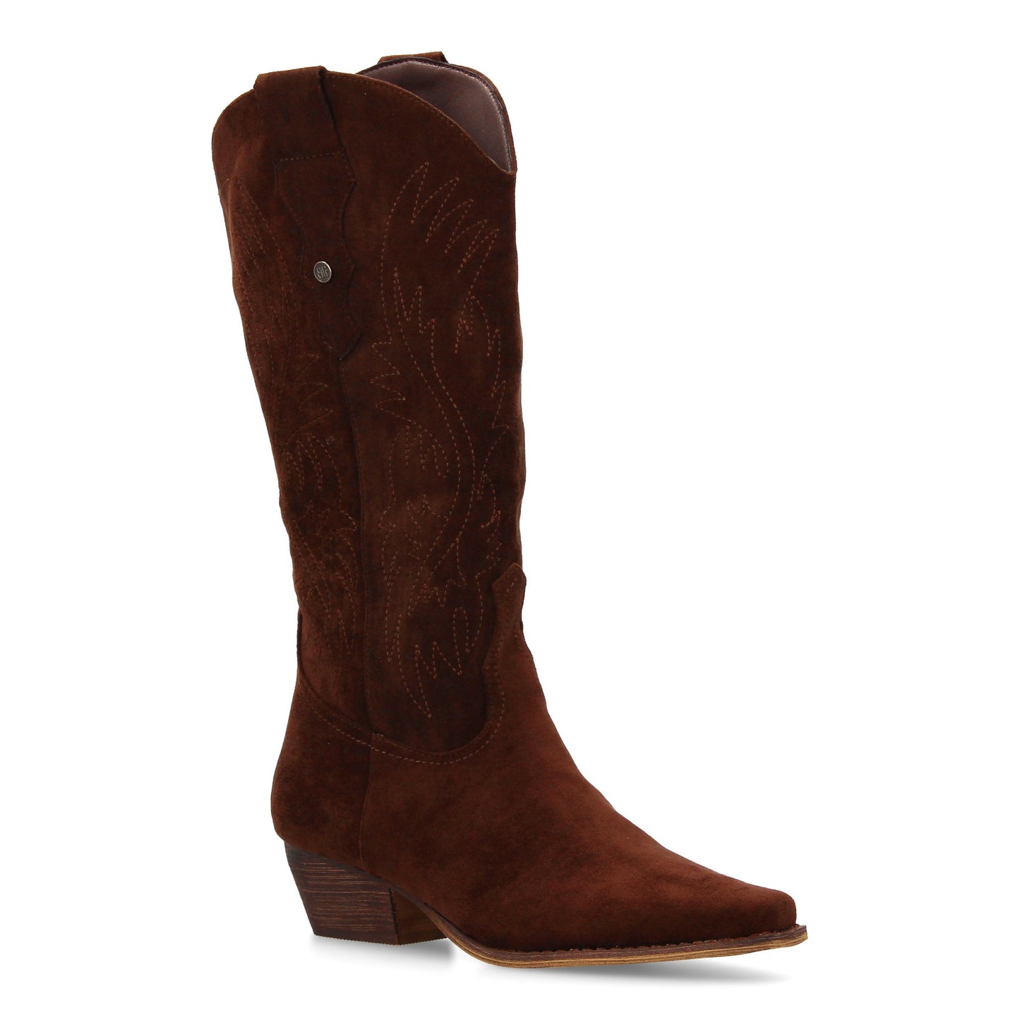 Bota Campera con tacón  Comodas  Diseño con Bordado en caña y Cierre de Cremalle