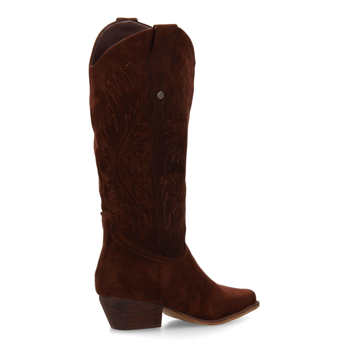 Bota Campera con tacón  Comodas  Diseño con Bordado en caña y Cierre de Cremalle