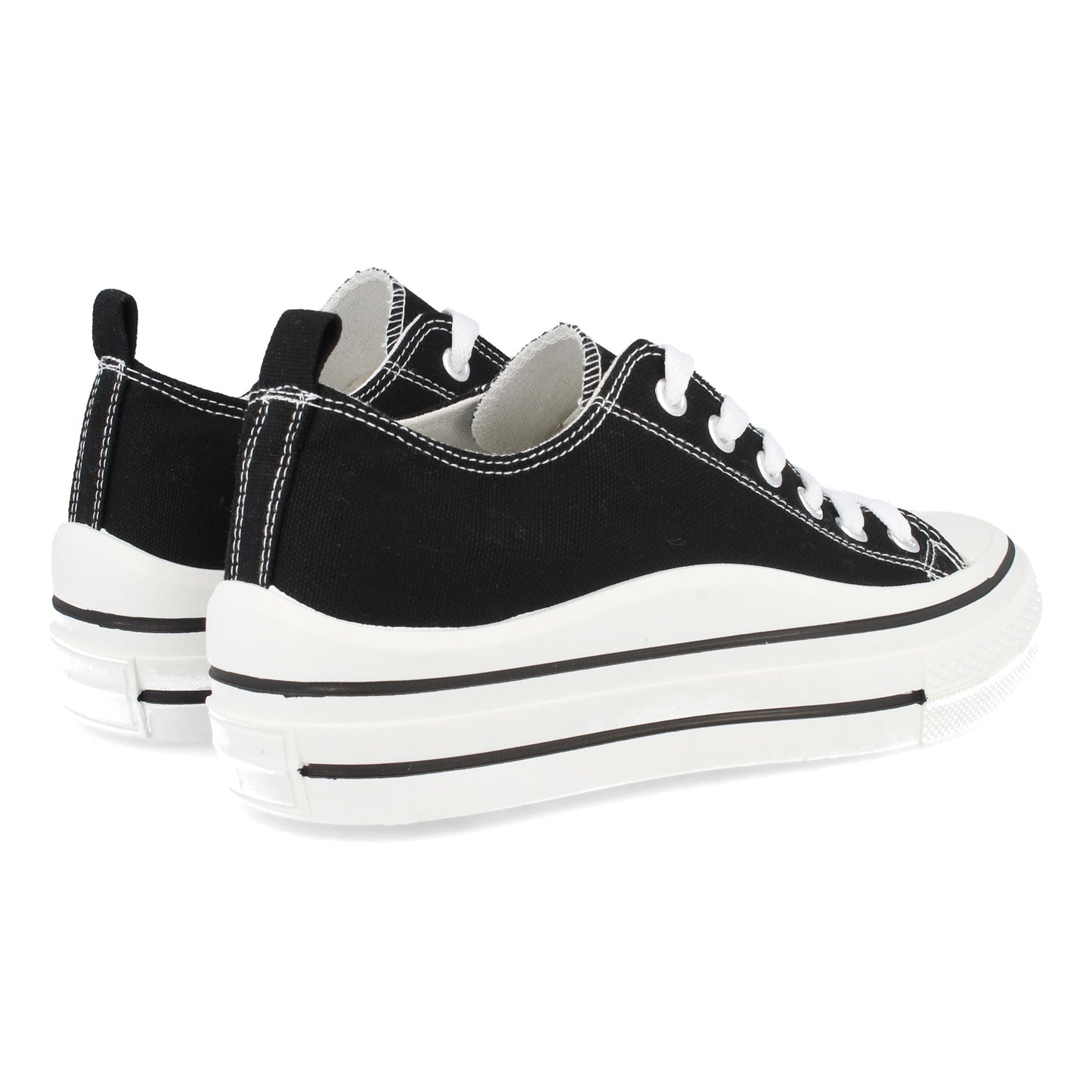 Zapatilla Plana de Mujer  Estilo Bamba  con Materi