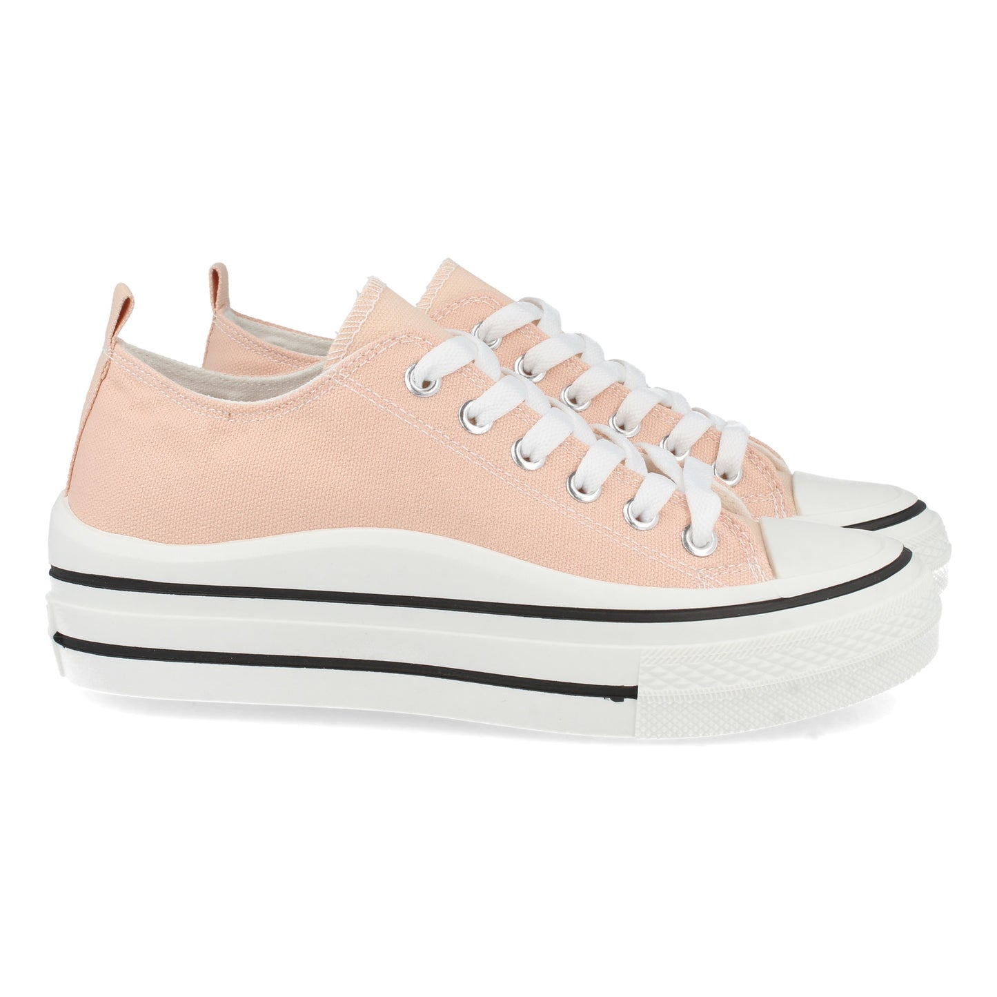 Zapatilla Plana de Mujer  Estilo Bamba  con Materi