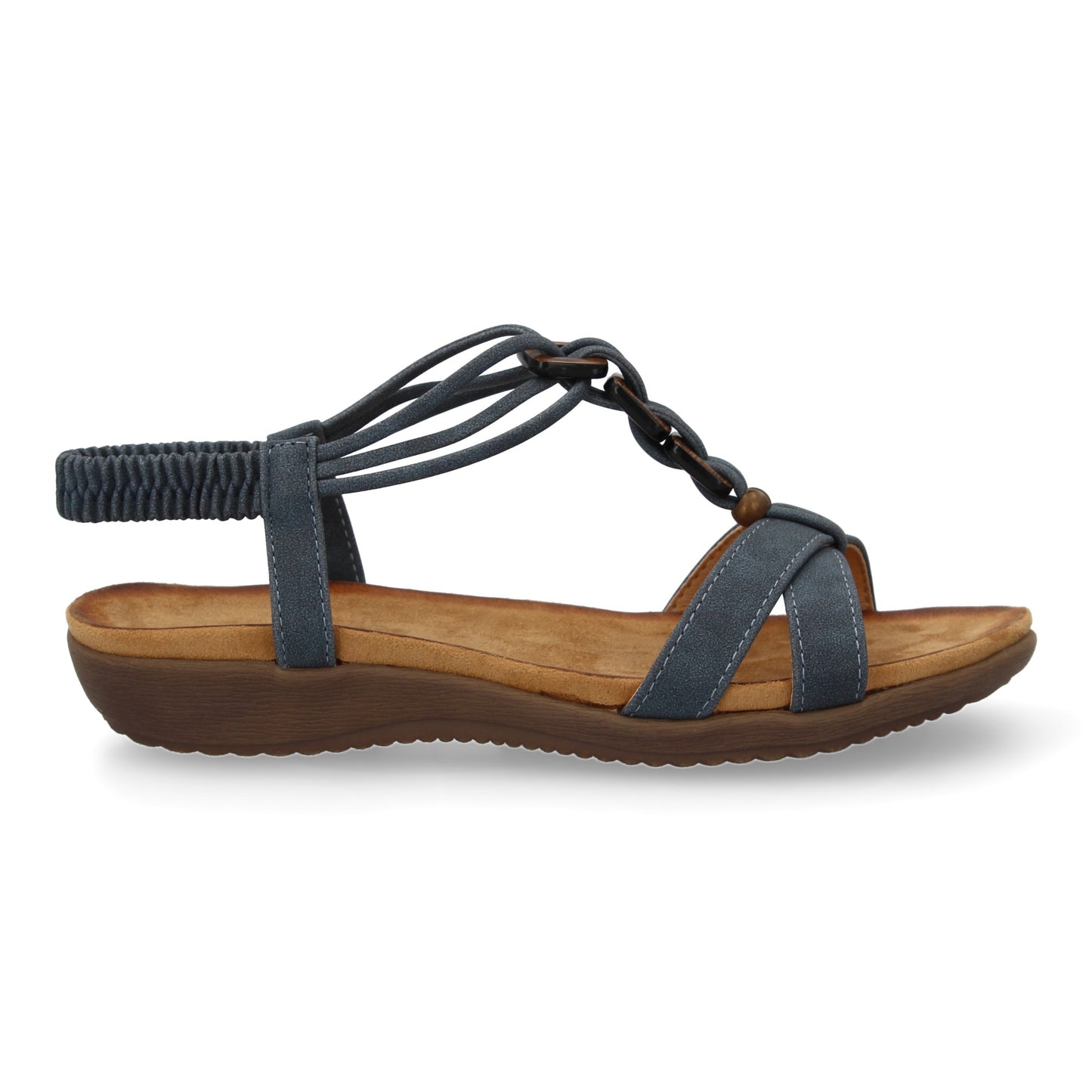 Sandalias planas para mujer  comodas con material elastico e