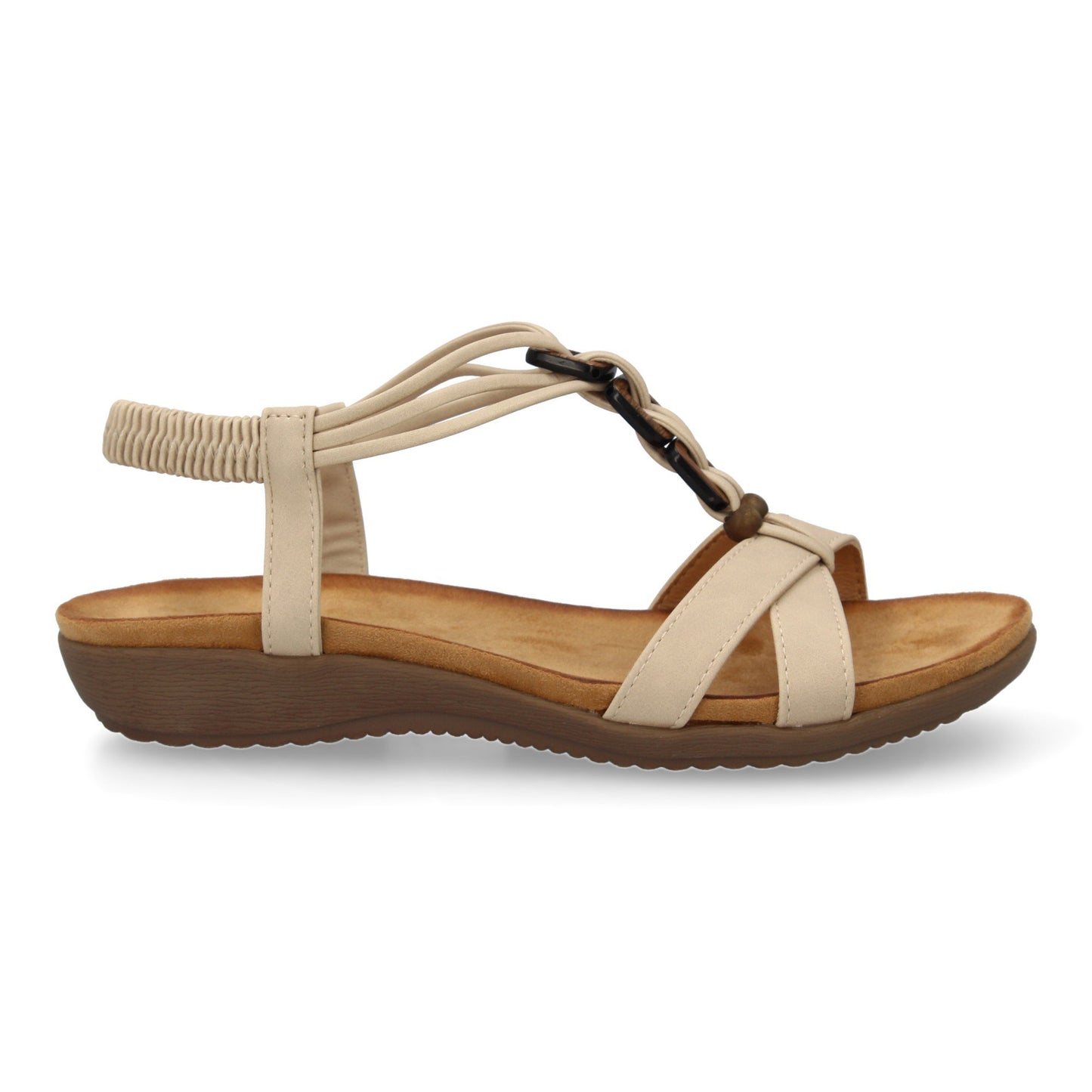 Sandalias planas para mujer  comodas con material elastico e