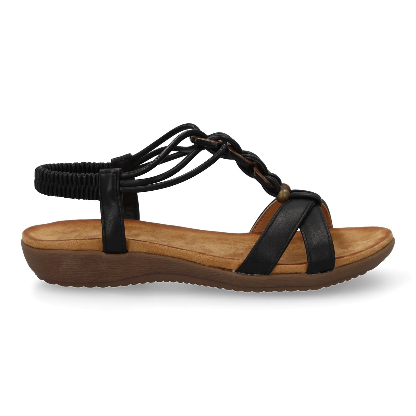 Sandalias planas para mujer  comodas con material elastico e