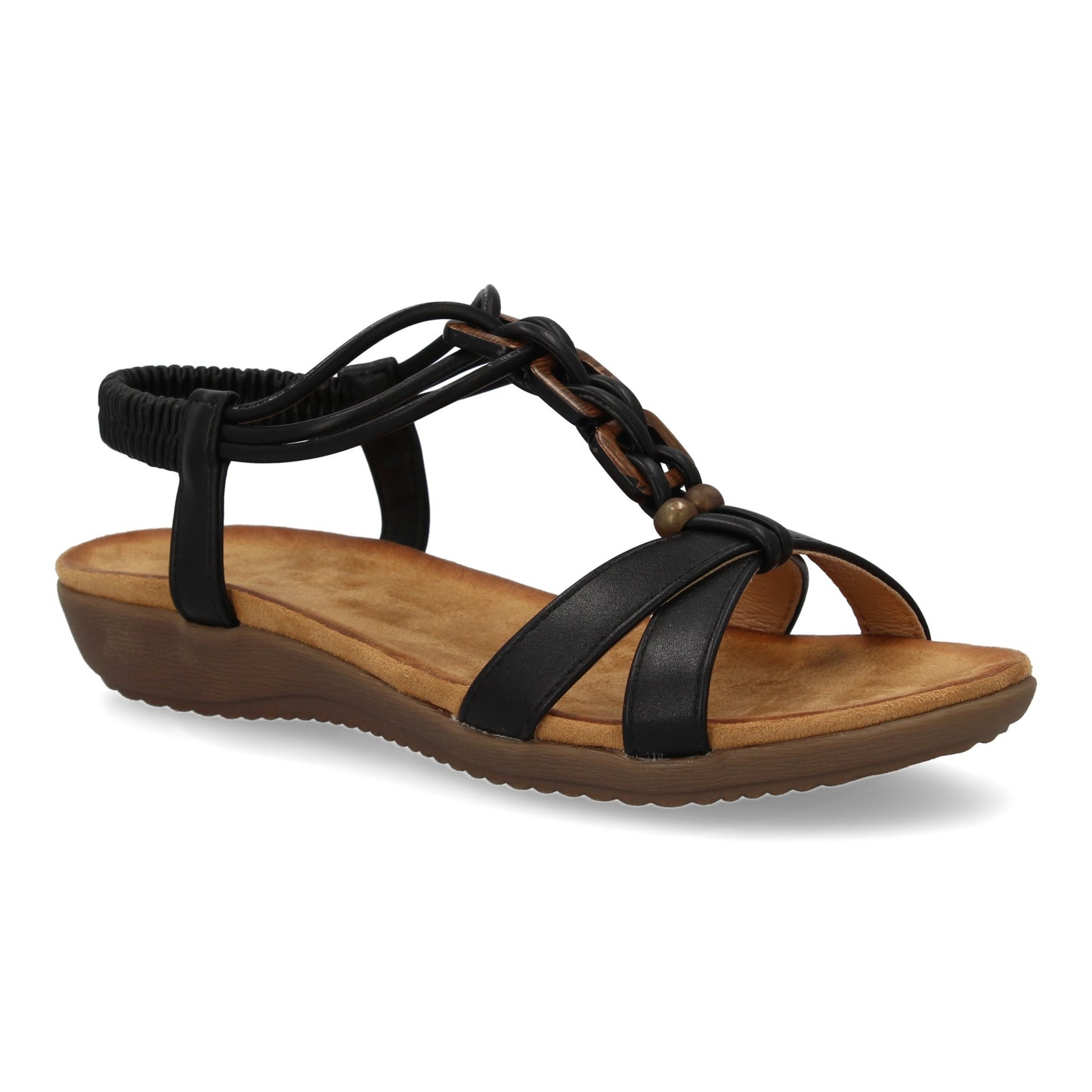 Sandalias planas para mujer  comodas con material elastico e