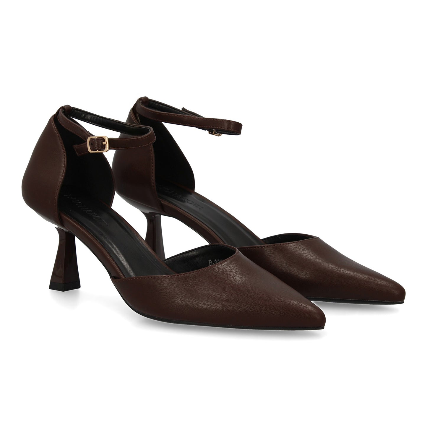 Stiletto para mujer con tacón fino. Cierre ajustable de hebilla  punta fina idea
