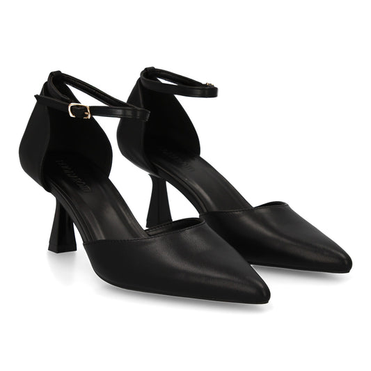 Stiletto para mujer con tacón fino. Cierre ajustable de hebilla  punta fina idea