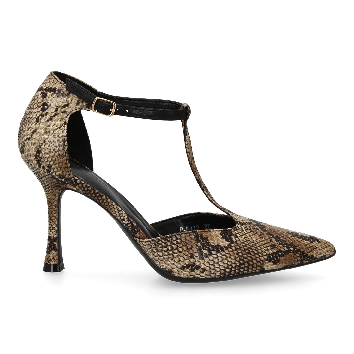 Stiletto de tacón fino con estampado animal print tipo serpiente  Diseño elegant