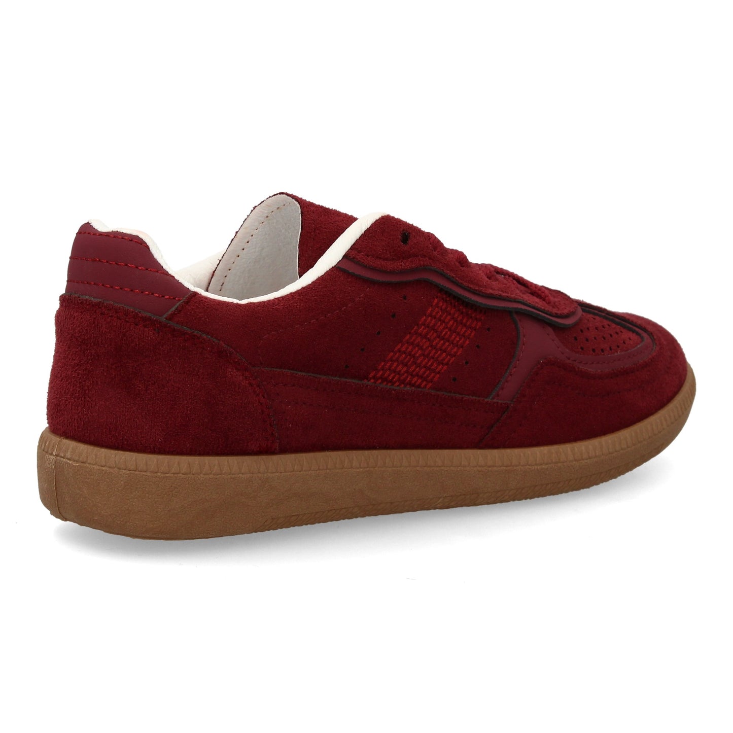 Zapatilla deportiva con diseño clásico para mujer. Textura de serraje y det