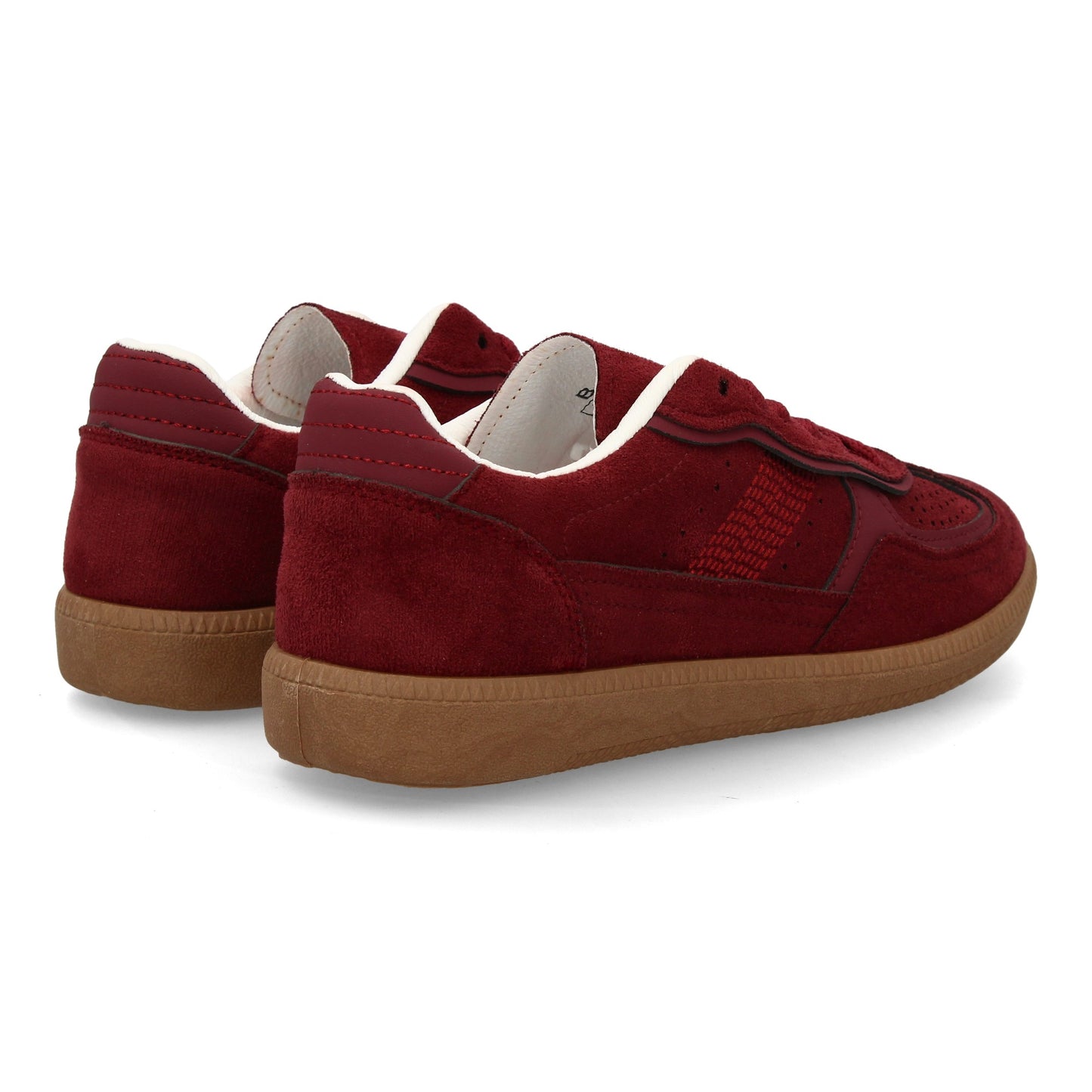 Zapatilla deportiva con diseño clásico para mujer. Textura de serraje y det