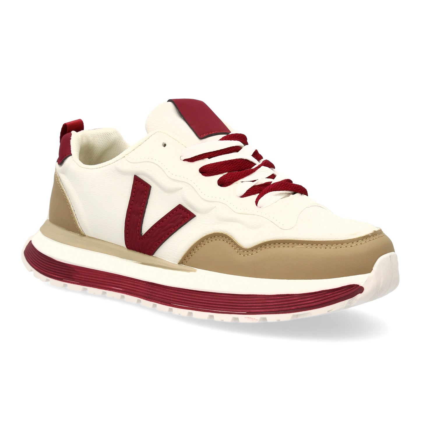 Zapatilla deportiva con Diseño moderno y suela dentada. Detalles de contraste  c
