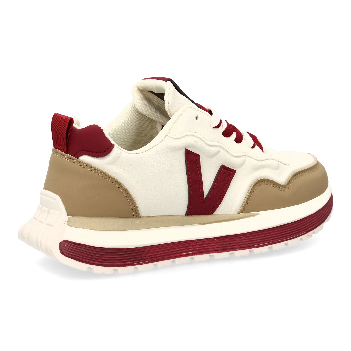 Zapatilla deportiva con Diseño moderno y suela dentada. Detalles de contraste  c