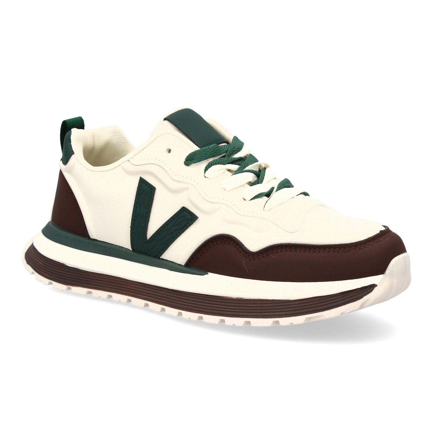 Zapatilla deportiva con Diseño moderno y suela dentada. Detalles de contraste  c