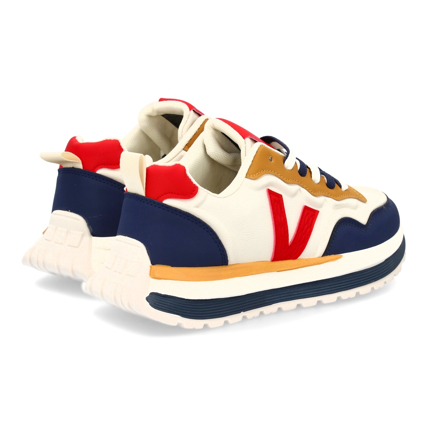 Zapatilla deportiva con Diseño moderno y suela dentada. Detalles de contraste  c