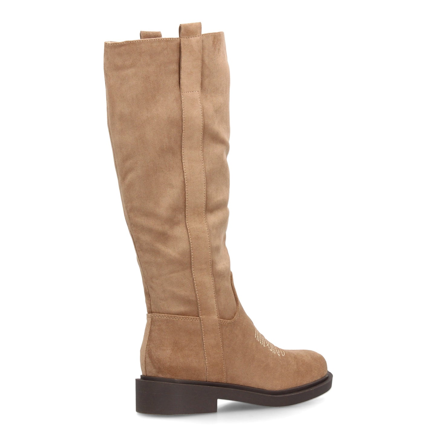 Bota alta para mujer con inspiración cowboy y detalle de bordado frontal  p