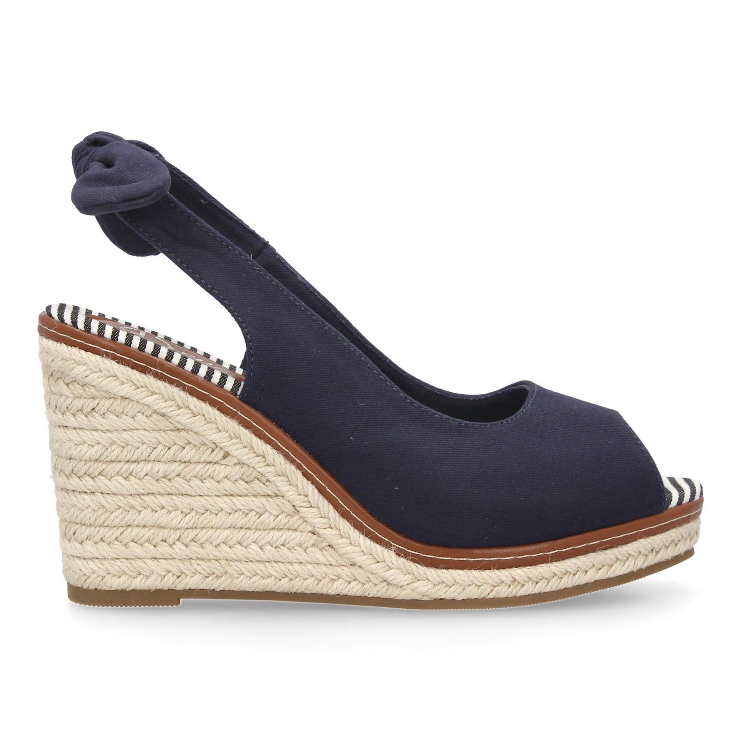 Sandalias de cuña de yute tipo alpargata para muje