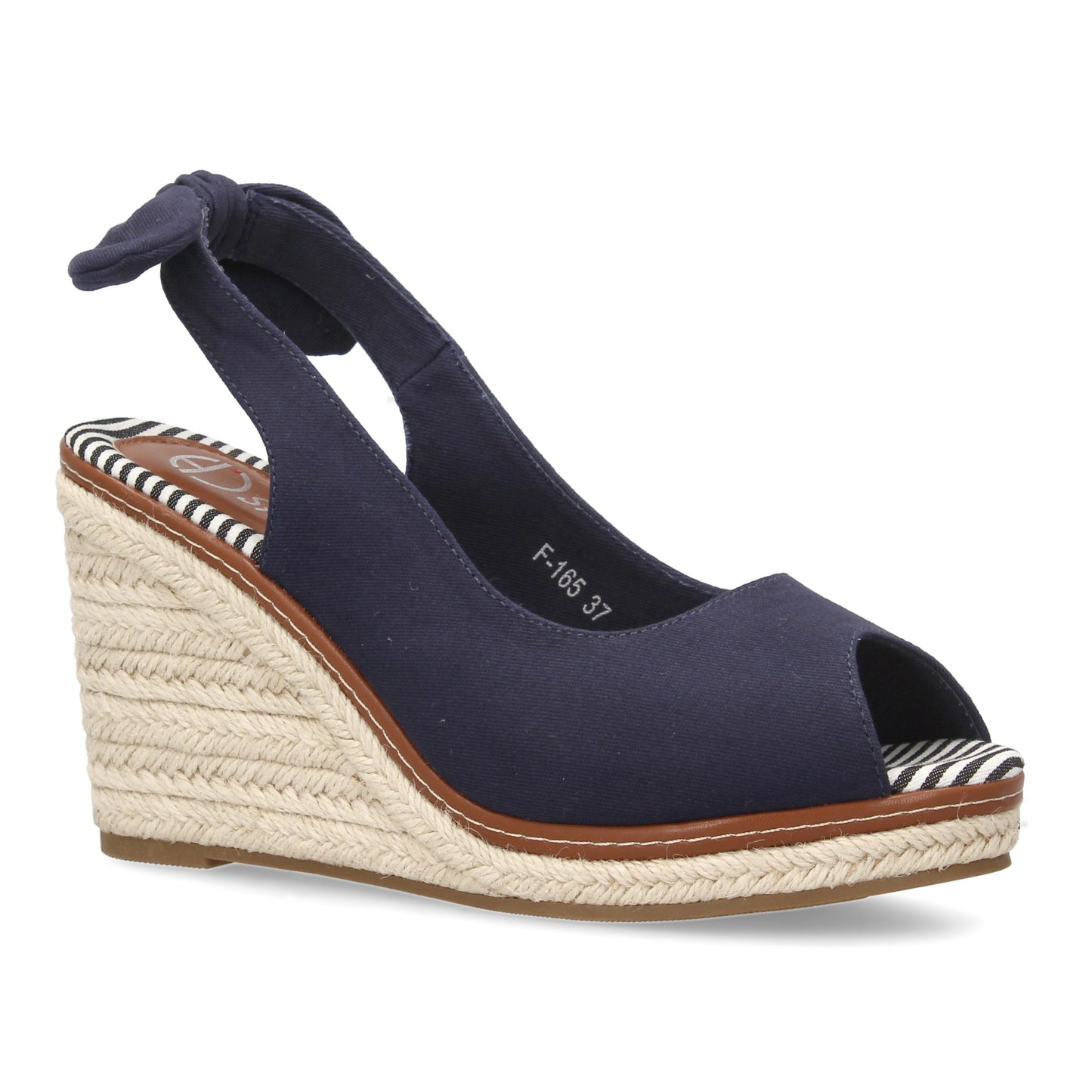 Sandalias de cuña de yute tipo alpargata para muje