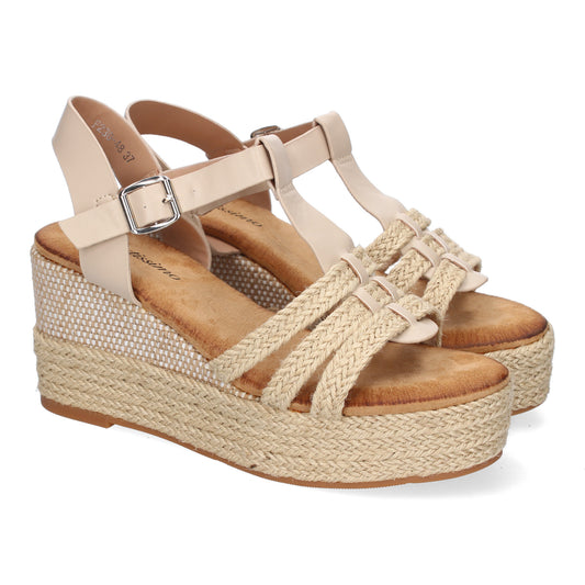 Sandalia de cuña de Yute para Mujer  Comodas y Elegantes  di