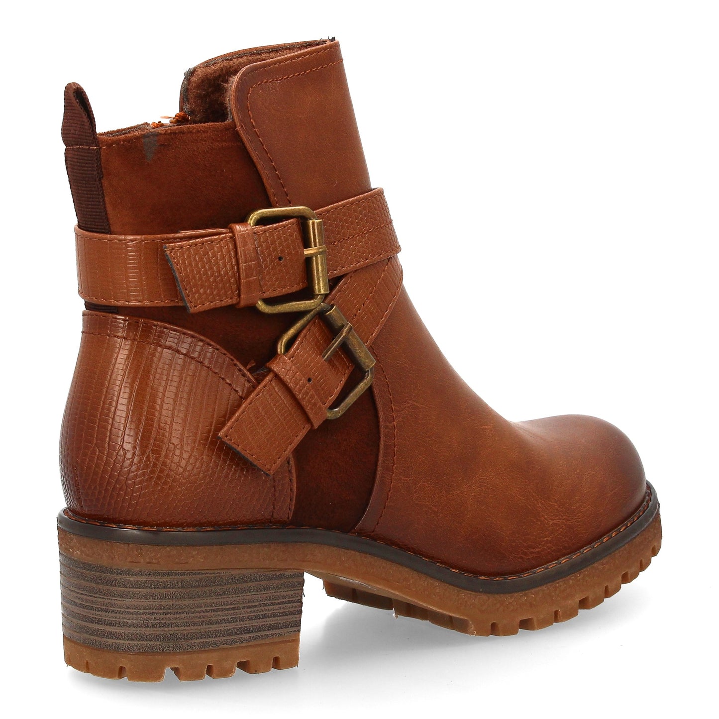 Botín de mujer con tacón. Ideal para los días de otoño e Invierno. Texturas