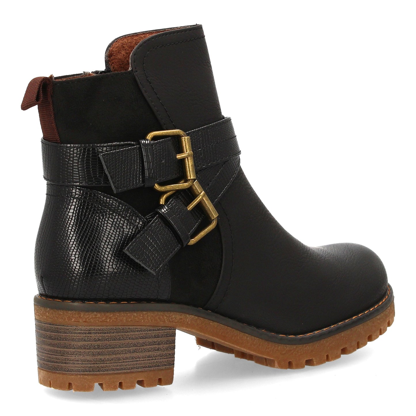 Botín de mujer con tacón. Ideal para los días de otoño e Invierno. Texturas