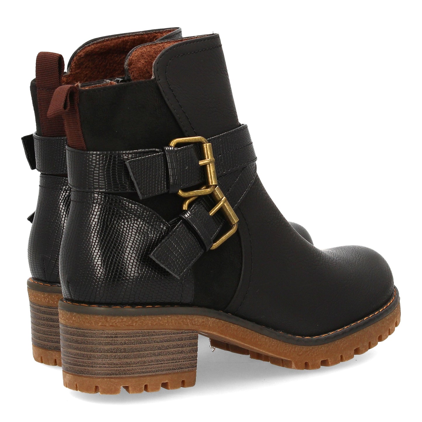 Botín de mujer con tacón. Ideal para los días de otoño e Invierno. Texturas