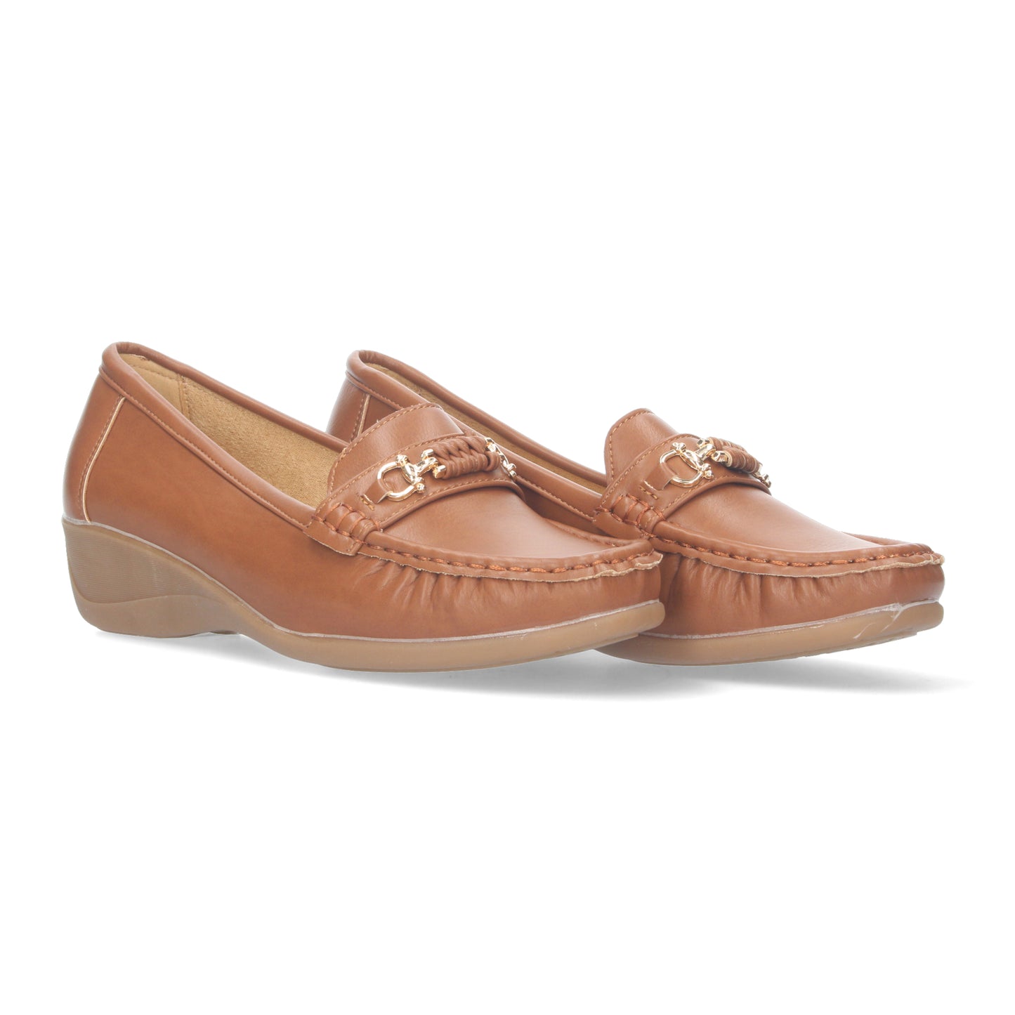Mocasin con cuña de mujer  con detalle m