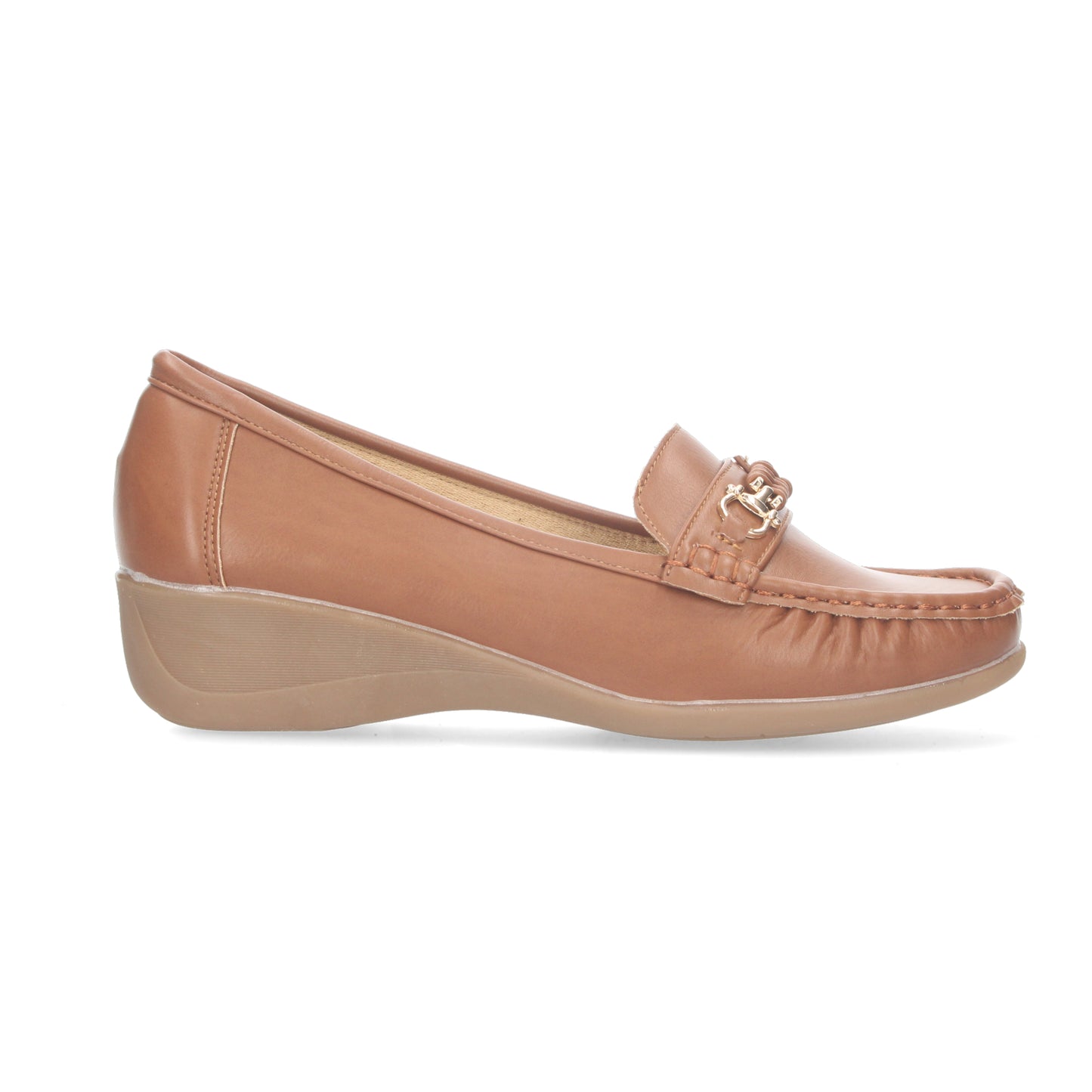 Mocasin con cuña de mujer  con detalle m