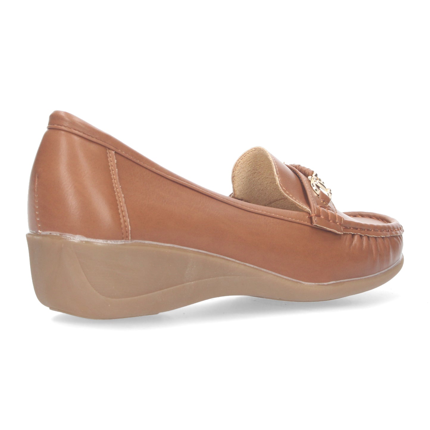 Mocasin con cuña de mujer  con detalle m