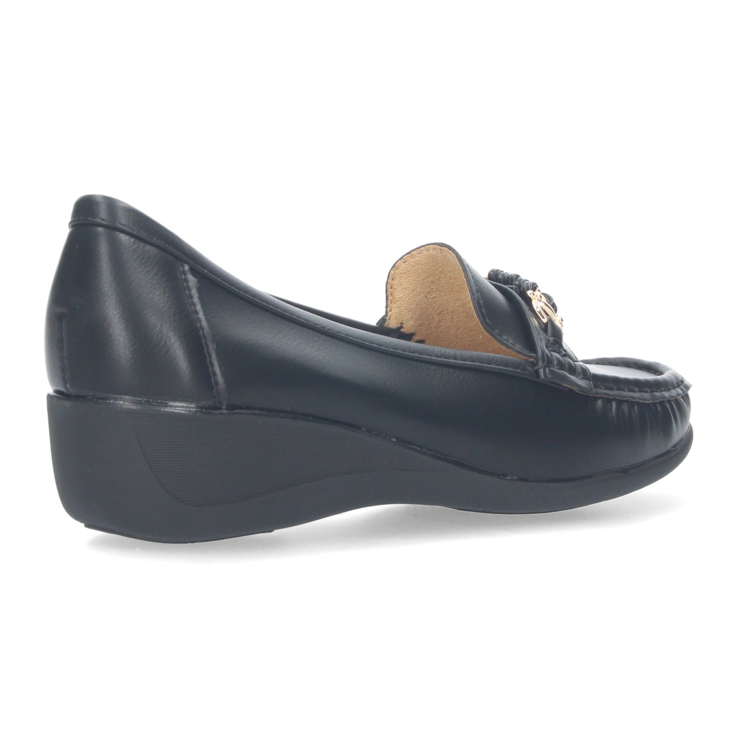 Mocasin con cuña de mujer  con detalle m