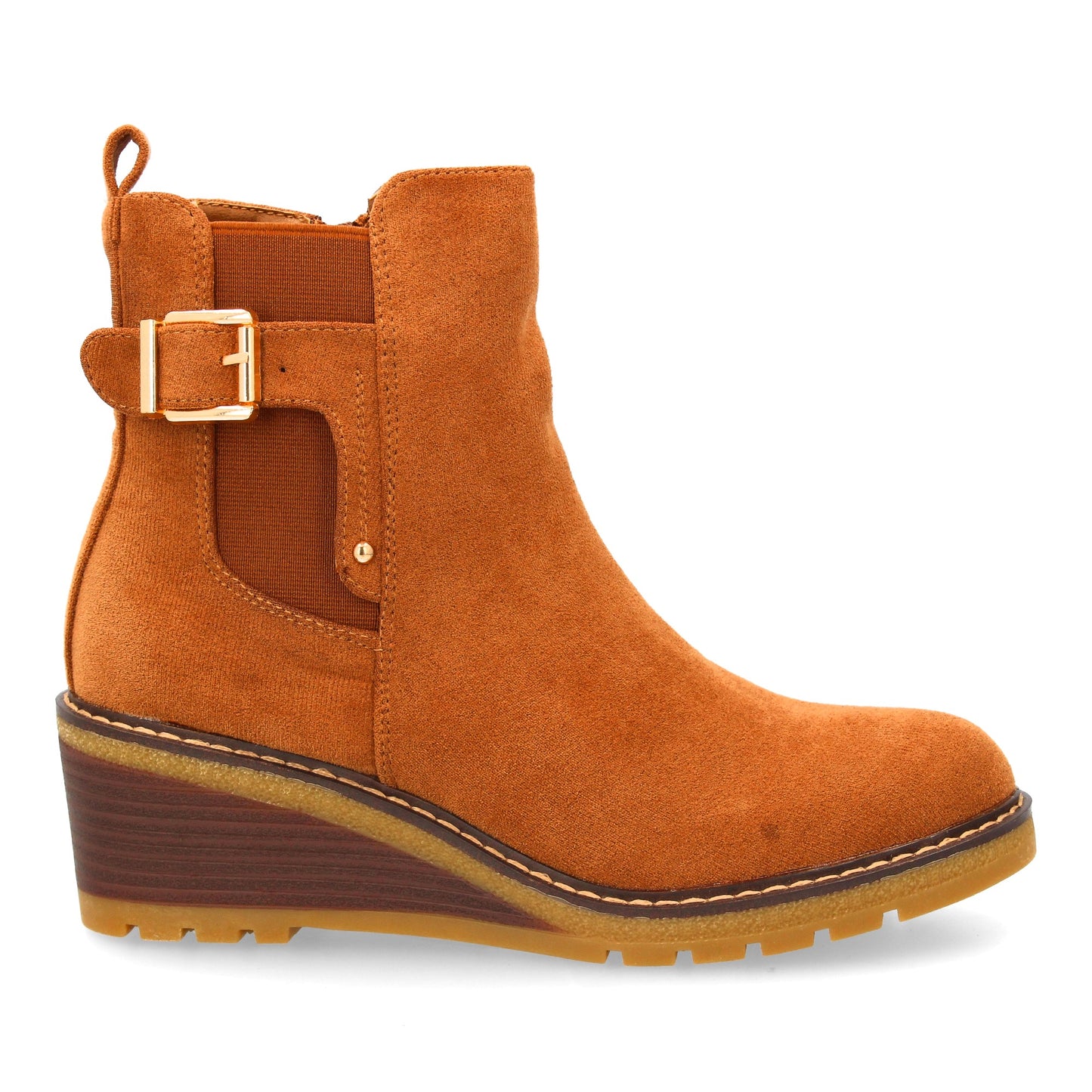 Bota de caña media con diseño sobrio y elegante cuña cómoda ideal para el d