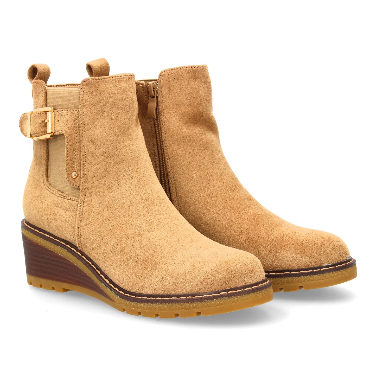 Bota de caña media con diseño sobrio y elegante cuña cómoda ideal para el d