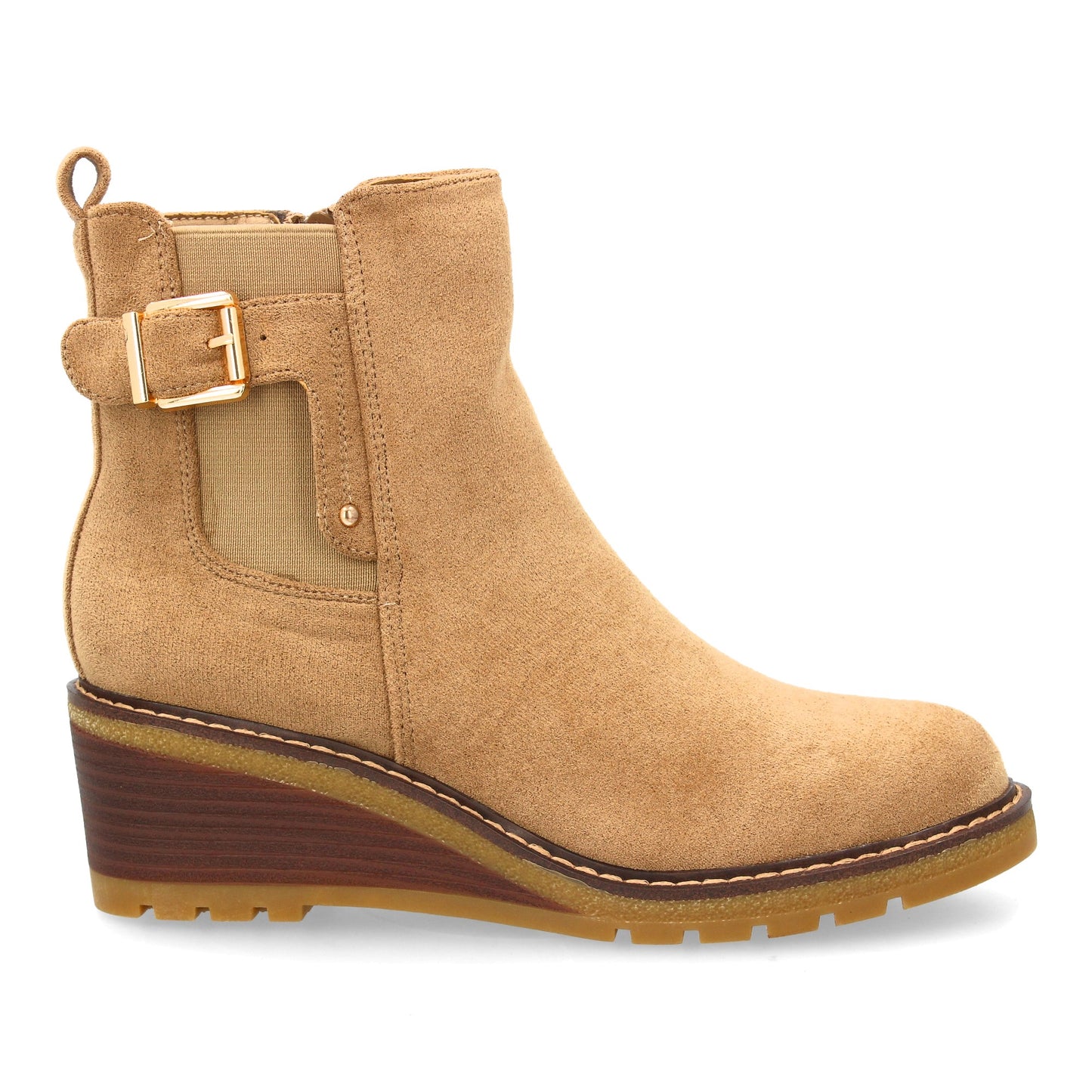 Bota de caña media con diseño sobrio y elegante cuña cómoda ideal para el d