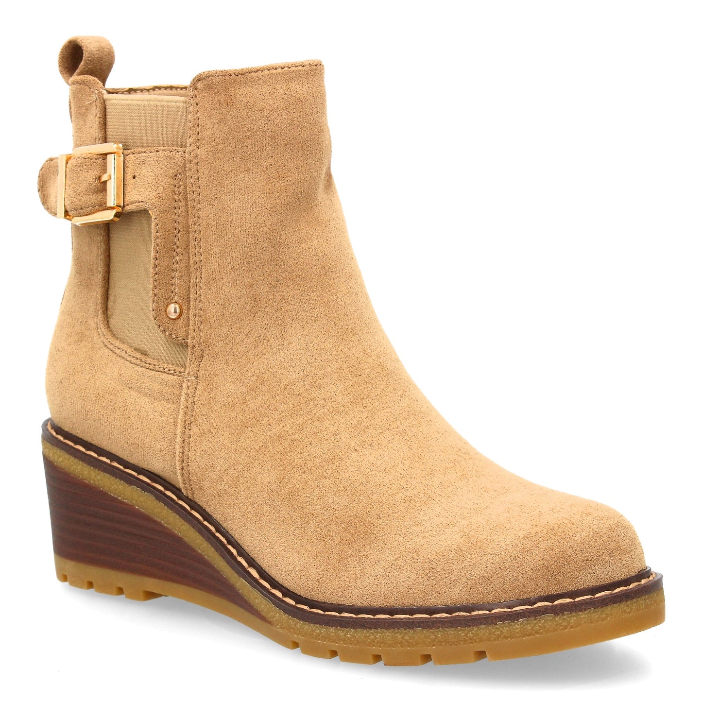 Bota de caña media con diseño sobrio y elegante cuña cómoda ideal para el d