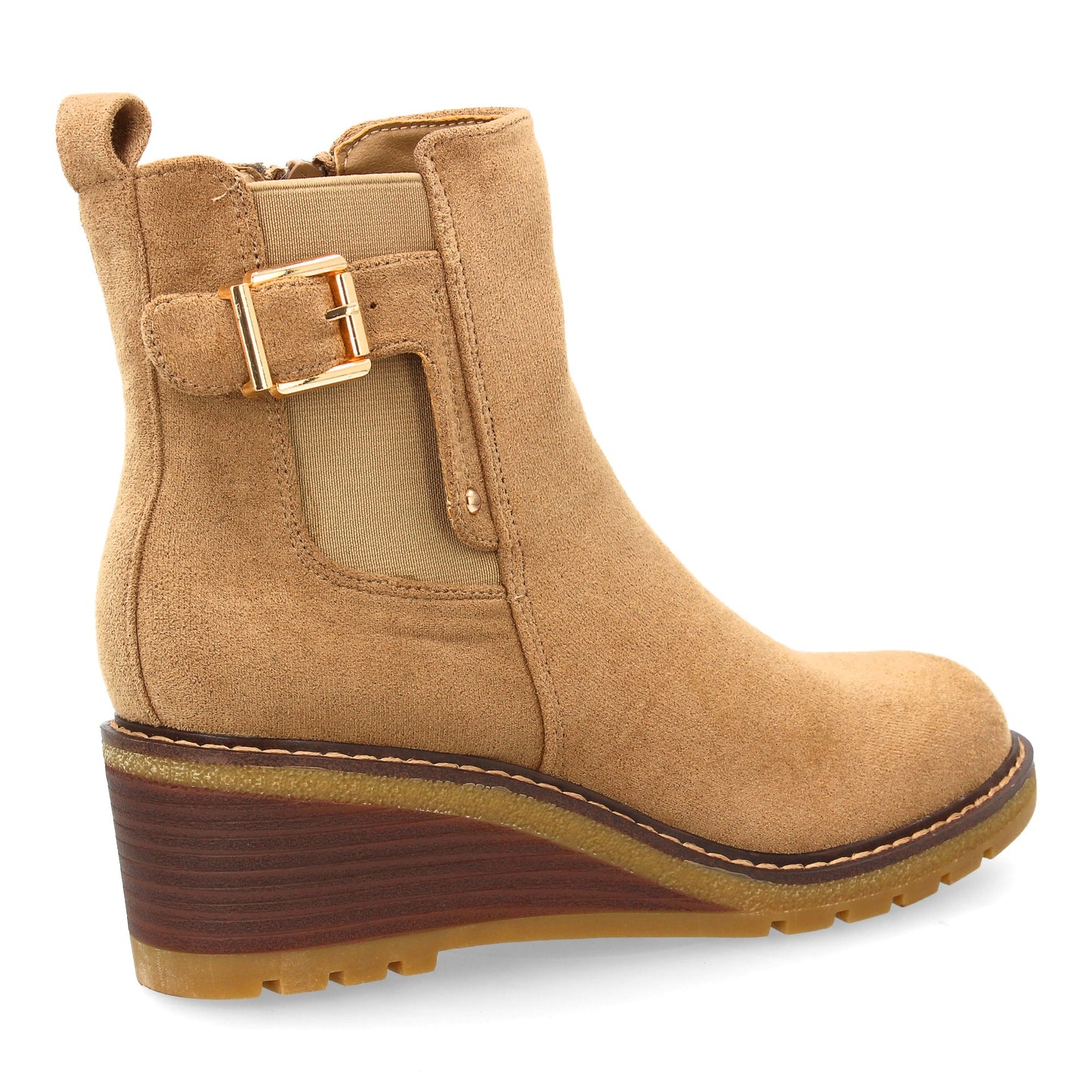 Bota de caña media con diseño sobrio y elegante cuña cómoda ideal para el d