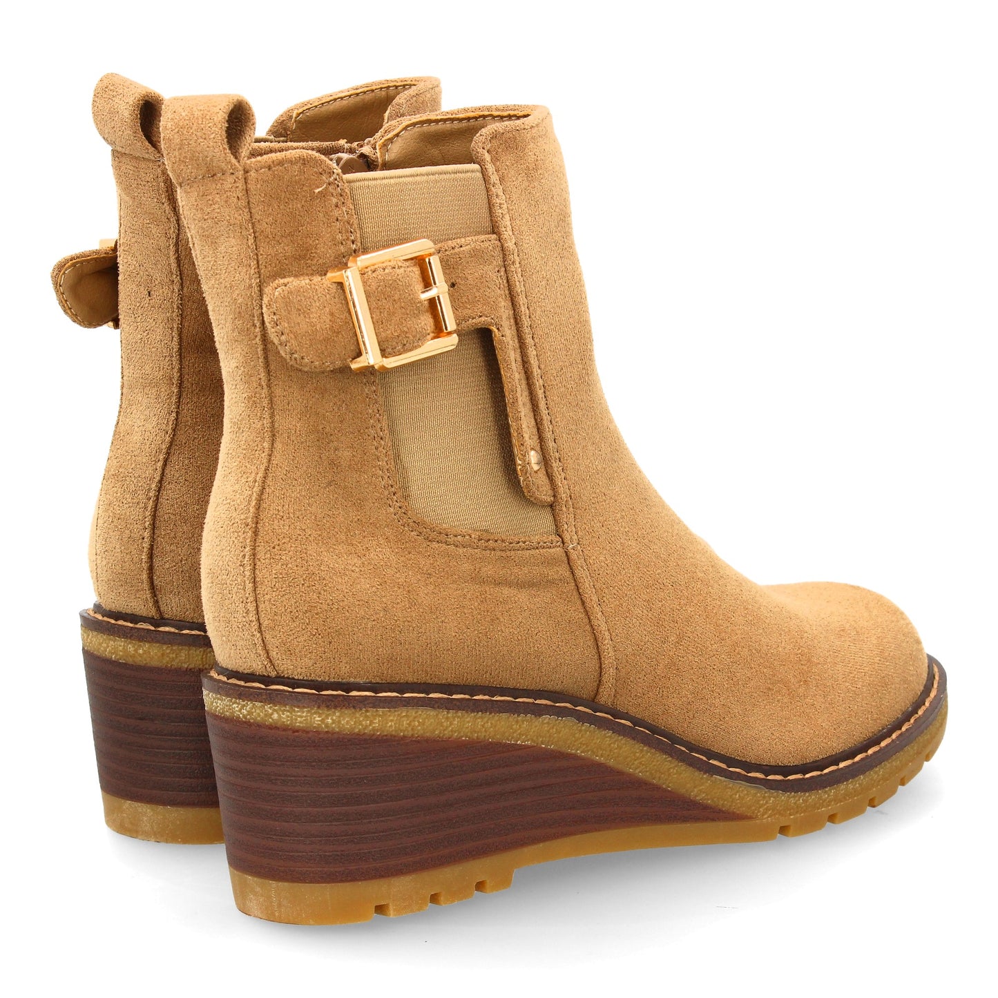 Bota de caña media con diseño sobrio y elegante cuña cómoda ideal para el d